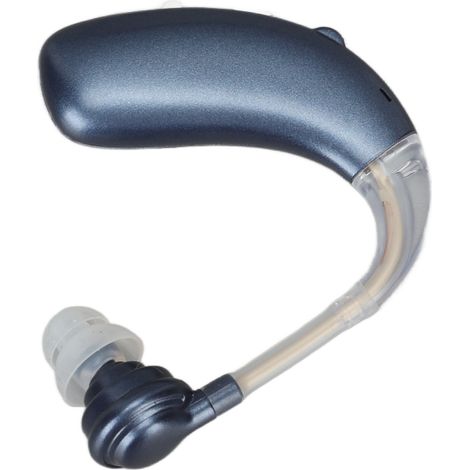 Aide auditive rechargeable Sound Aid, amplificateur de voix, casque audio pour films, cours et réunions (bleu). (1/5)