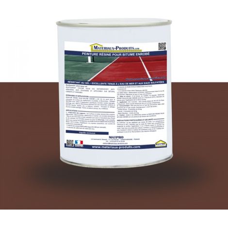 Peinture résine pour bitume enrobé - 1 Kg Marron Foncé - MATPRO (1/5)