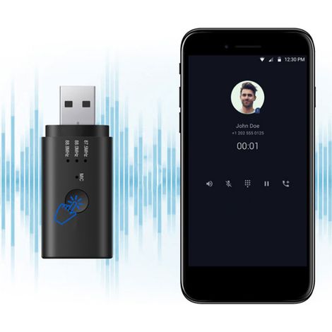 Récepteur Bluetooth 5.0 pour Voiture avec USB et Connexion Sans Fil pour Amplificateur Audio