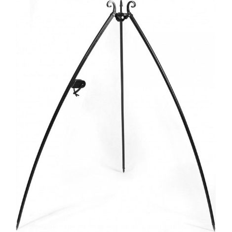 Trépied DOUA en fer forgé noir, H 200 cm-Noir-Noir-- (1/4)