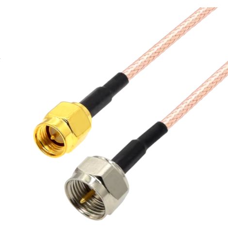 Pigtail F-Stecker / SMA-Stecker RG179 75 Ω 3 m