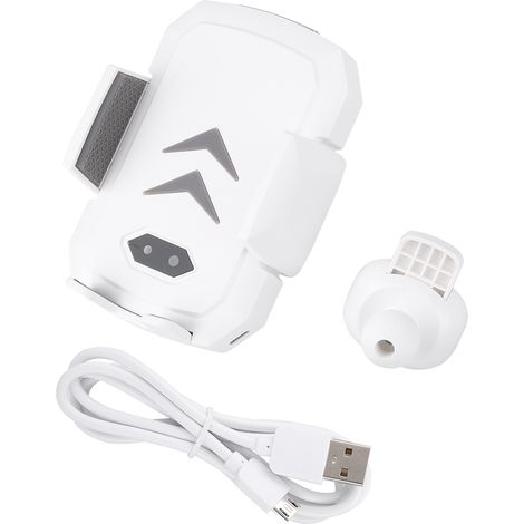 Support de voiture avec capteur infrarouge, chargeur sans fil rapide pour téléphone portable, support de fixation (blanc) (1/5)