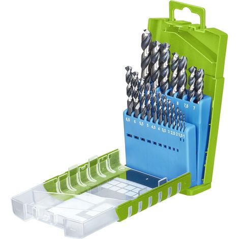 kwb Universeller 19-teiliger Akku-Top Metallbohrer-Satz HI-NOX, HSS - Bohrer-Set, Ø 1 mm - 10 mm in 0,5 mm schritten (1/5)