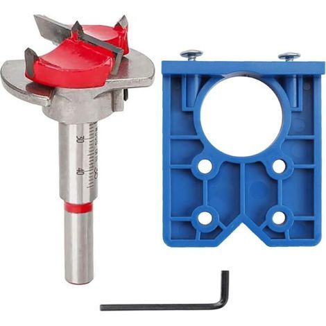 Dima per foratura cerniere, 35 mm, set di punte da trapano per fori per cerniere a scomparsa, fresa per cerniere di porte e mobili da cucina. (1/3)