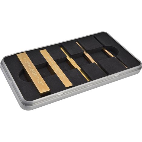 Lot de 5 cales de mesure en laiton, barre de réglage précise, outil de contrôle pour menuiserie (1/5)