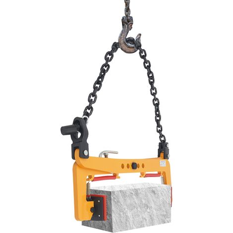 YISSALE - Pince à chaîne pour transport de pierres 350kg – Ouverture réglable 30-51cm – Acier allié robuste – Haute visibilité jaune (1/5)