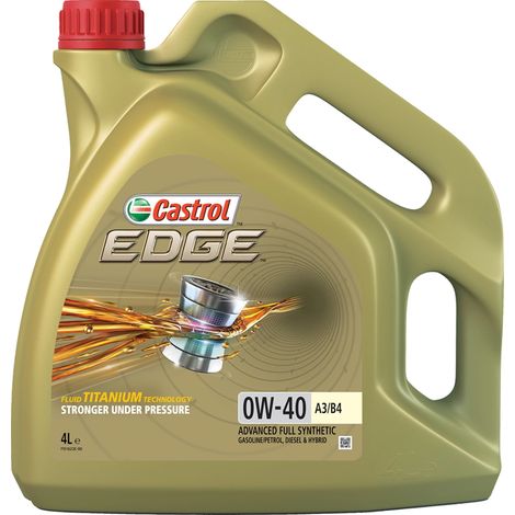 4 pezzi olio castrol edge 0w-40 a3/b4 4lt