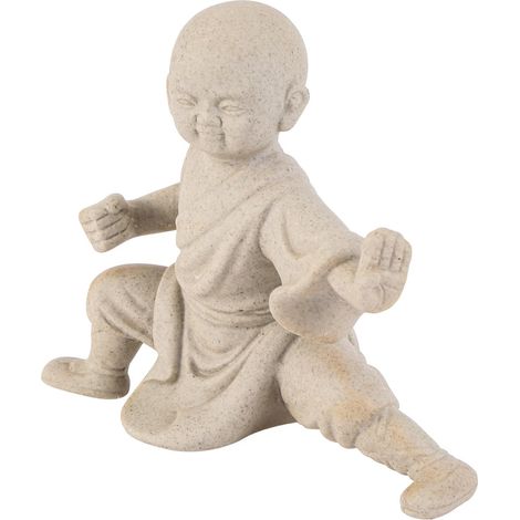 Figurine de Moine Ornement Zen Adorable et Réaliste Rétro Chic en Céramique pour Décoration de Table et Maison pour Décoration Intérieure et Extérieure (1/5)