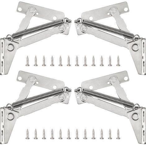 2 Paire Support de Levage Pliable à 80 Degrés Charnière à Ressort Robuste Base de Meubles Charnière à Ressort Cadre de Support D'appui-tête de Canapé Pliable à 80 Degrés Pour Meubles Pliants (1/5)