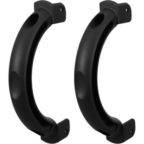 2 Pièces Poignées de Porte Nylon avec Fixation Latérale Poignées Robustes pour Portes PVC Bois et Métal Adaptées pour Portail Clôture et Garage Kit de Montage Inclus (1/5)