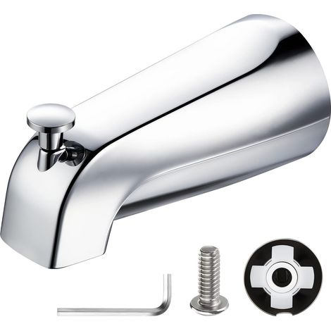 Bec De Baignoire À Enfiler Avec Inverseur - Cuivre 1/2 Pouces - Diamètre Extérieur 5/8 Pouces - Chrome Poli - 1 Pièce (1/5)