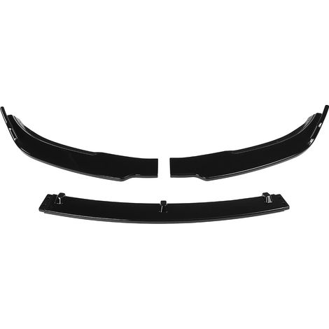 Spoiler delantero, kit de carrocería, ajuste personalizado, plástico ABS duradero, negro brillante. (1/2)