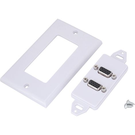 Panneau mural 2 ports VGA avec adaptateur pour installation encastrée (1/5)