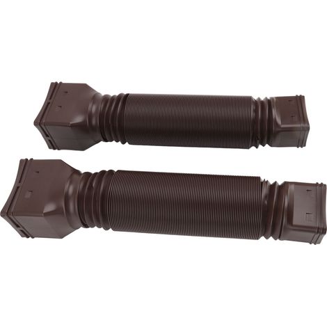 Rallonge de descente de gouttière flexible et universelle, extensible de 51 à 74 cm (20 à 29 pouces), marron (1/5)