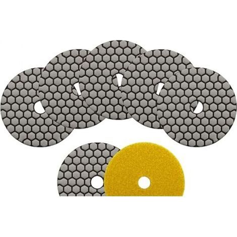 Diamond polishing pads - pack of 7 dry diamond polishing pads 4"/100 mm for marble, granite, stone, concrete (1/3)