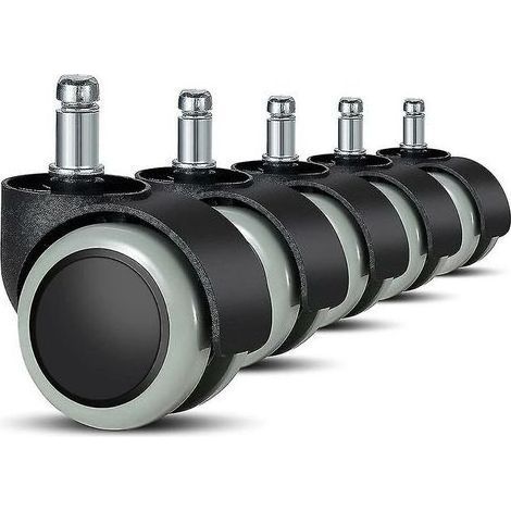 5er-Pack Bürostuhlrollen 11 mm / 22 mm Ersatz für Hartböden, für Gaming-Stühle, Drehstühle (1/5)