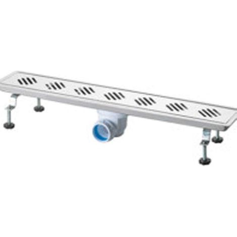 Canalina di scarico griglia doccia con sifone in acciaio inox 90 cm vicario
