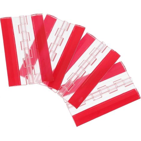 Lot de 4 charnières pliantes autocollantes transparentes à forte adhérence pour meubles (1/5)