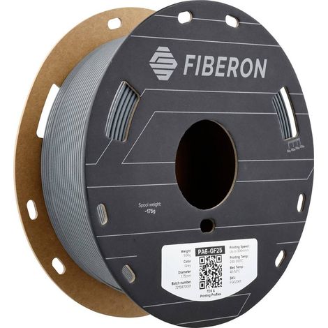 Polymaker FG02001 Fiberon™ PA6-GF25 Filamento per stampante 3D PA6-GF Rinforzate in fibra di vetro, resistente al calor (1/4)