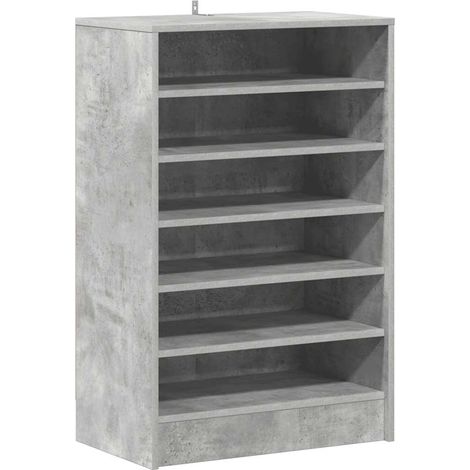 Meuble à chaussures,Armoire à chaussures Gris béton 60x35x92 cm Bois d’ingénierie CFW2049865 (1/5)