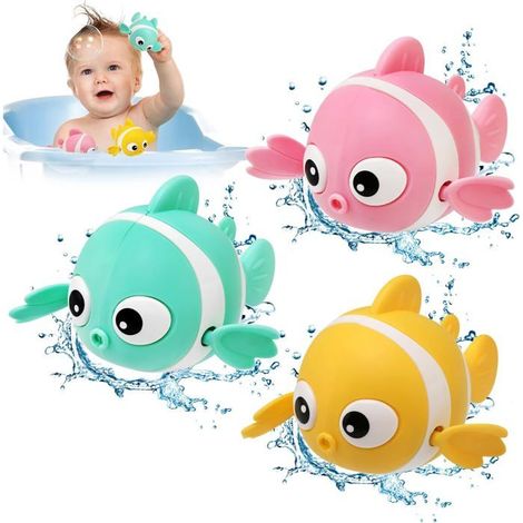 Jouet de Bain Bébé,3 Pièces Jouet de Bain à Remonter pour Bebe, Bebe Natation Piscine Jouet Animaux Jouets Flottants (1/5)