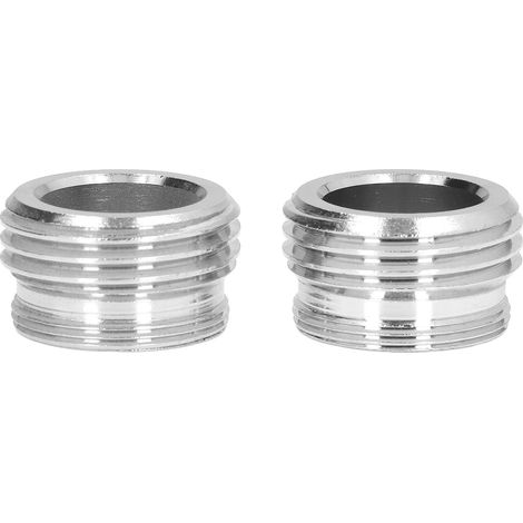 2 Adaptateurs de Robinet Droits Filetés Mâle 15/16" Femelle 27/32" vers 17/16" pour Tuyau d'Arrosage (1/5)