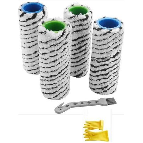 4 pcs Stone Roller Brush for Karcher FC7 FC7 Premium FC5 FC5 Premium + Gloves (1/3)
