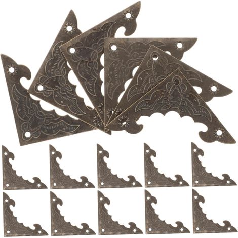 Sewroro Lot de 100 protège-coins métalliques vintage à motif (1/5)