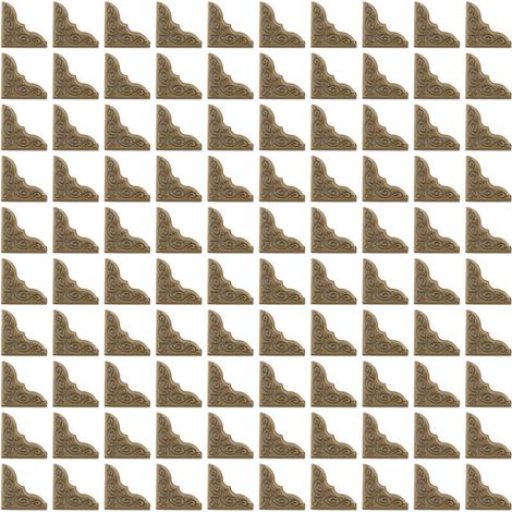 100 Protections de Coin Métal Antique - Haute Résistance, Application Large pour Livres et Meubles - Lot de 100 Pièces (1/5)