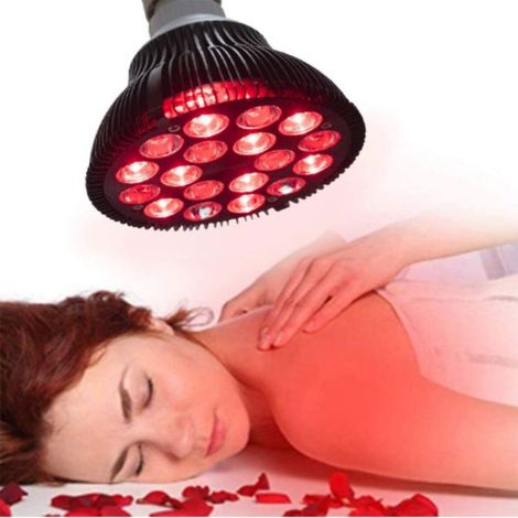 Rotlichttherapielampe - Wolezek 36W Infrarotgerät mit 18 LEDs (Kombination aus 660nm Rot und 850nm Nahinfrarot)
