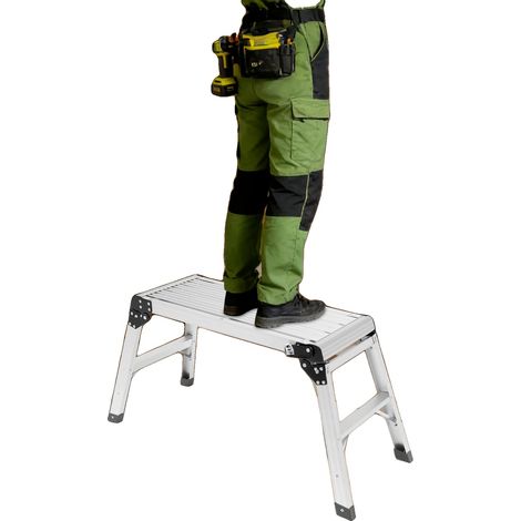 Échelle de plateforme, Capacité de charge maximale 150 kg, Dimensions 108 x 41 x 50 cm, Poids 3,7 kg, Forme trapézoïdale, Aucune assemblage requis (1/5)