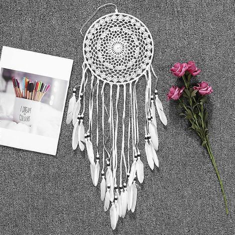 Attrape-rêves vintage fait main, décoration à suspendre pour voiture ou maison, ornement en perles. (1/4)