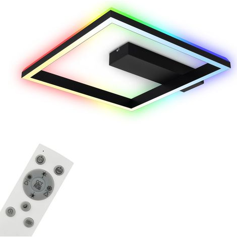 Briloner Leuchten FRAME BACK - Lampada da parete e soffitto - 3736015 - Telecomando incluso - Controllo della temperatura del colore CCT - Cambio colore RGB - Retroilluminazione RGB - 57 x 48 x 8,5 cm (1/5)