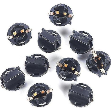 Lot de 10 douilles T10 pour tableau de bord (W5W, références 168, 192 et 194), à verrouillage par rotation, pour ampoules de tableau de bord automobiles. (1/4)