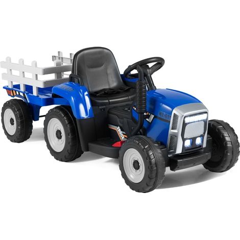 Trattore per bambini da 12 V con rimorchio staccabile e telecomando