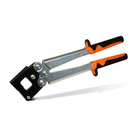 Edma – Pince à sertir pour rails et montants – Capacité 0,8 + 0,8 mm – Sertissage droit et gauche – Tête articulée pour espaces confinés