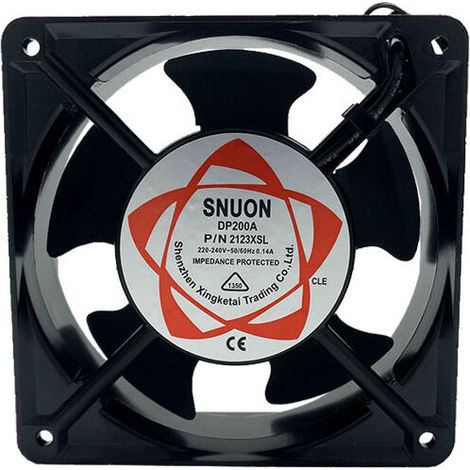 Ventilateur axial haute température 120 x 120 x 38 mm – Ultra-silencieux pour cheminées encastrables – Efficacité énergétique 30%-Crezuo