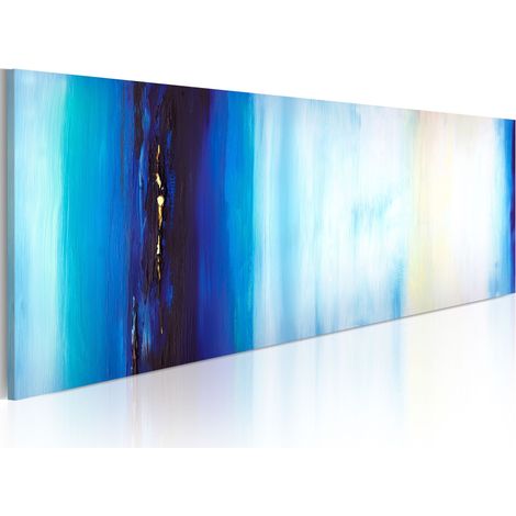 Quadro dipinto - Liquido blu - 100x40 (1/4)