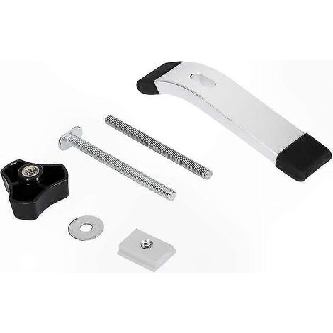 Système de serrage rapide pour rail en aluminium en T - Jeu de brides de maintien pour outils de menuiserie à rainure, fixation robuste, étau de table polyvalent, accessoire de précision, lot complet. (1/5)