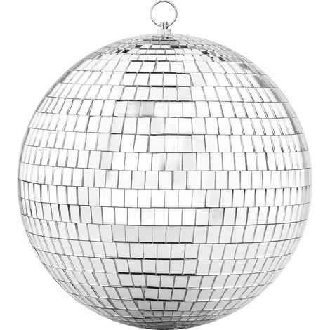 Boule à facettes disco miroir 200 mm avec anneau de suspension – Boule pailletée idéale pour fête, danse & décoration de Noël – Accessoire photo