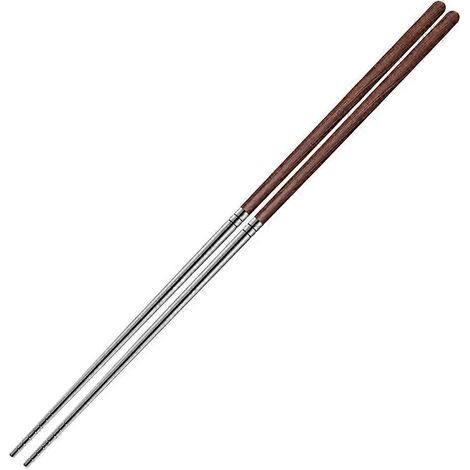 Paar extra lange Kochstäbchen zum Braten, vielseitige Essstäbchen zum Greifen von Lebensmitteln – 40,00 x 1,00 x 1,00 cm (1/4)