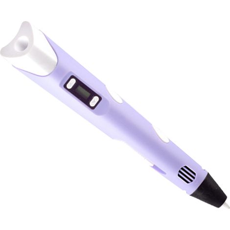 3D-Druckstift, Hochtemperatur-3D-Stift mit Filament und Zubehör für Kinder, Englische Version, Lila (1/5)