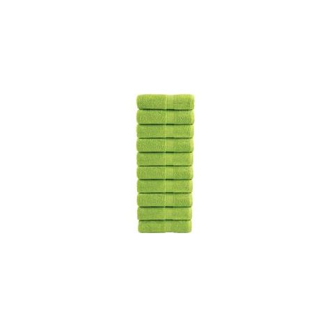Servilletas de invitación alta gama SOLUND, lote de 10, pomme verde, 30 x 50 cm, 600 g/m² - Crezuo (1/4)