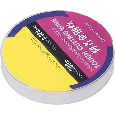 Fil de séparation pour écran LCD de téléphone, 200 m, en acier haute dureté, 0,028 mm (1/5)