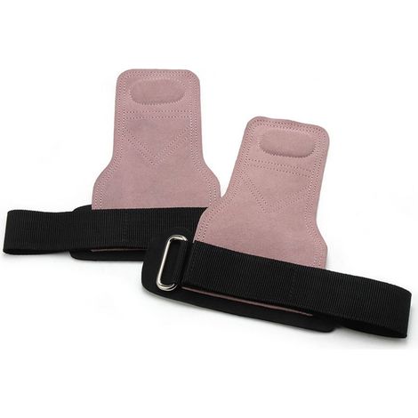 Protège-paumes, gants d'haltérophilie, lève-mâchoires, poignées, sangles de poignet, ceintures de levage roses (1/5)