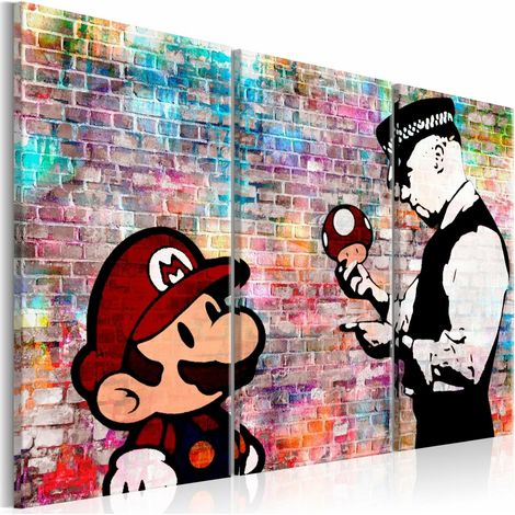 Tableau mario bros banksy IV - 120 x 80 cm (1/4)