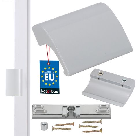 x Maniglia in alluminio balK DE LUXE argento metallizzato + chiusura