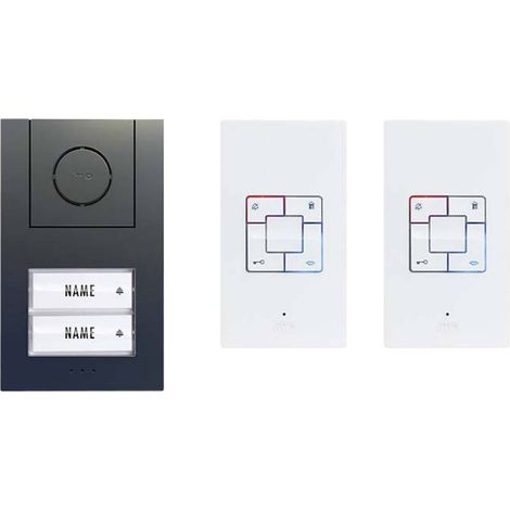 m-e modern-electronics Vistus AD ALU 4020 A Vistus Interphone filaire Set complet 2 foyers anthracit (1/2)