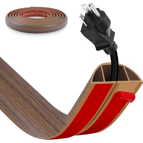 Passe Cable Sol Cache Fil Électrique Auto-Adhésif 3M - Petit Canal de Câble Flexible en PVC pour Bureau, Maison, Concert - Protection des Fils et Prévention des Trébuchements (1/5)