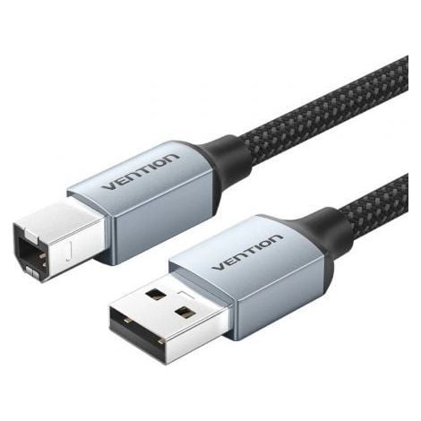 Cable USB 2.0 Impresora Vention CTTHF/ USB Tipo-B Macho - USB Macho/ 480Mbps/ 1m/ Gris